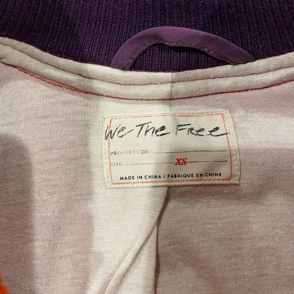 Free People 'Rivington' sherpa jacket Orange and purple - Picture 6 of 13